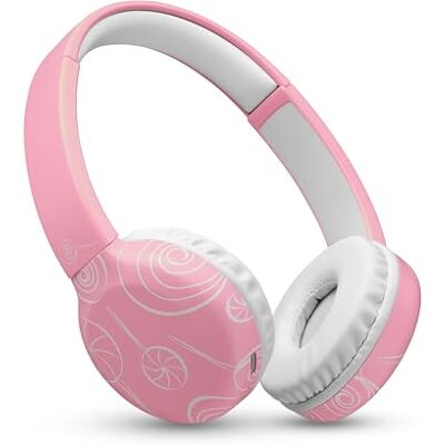 Music Sound Słuchawki Bluetooth z nausznikami Soft-Touch, regulowane pałąki, możliwość dostosowania i komfortu, Play Time 22 h, różowy Music Sound Słuchawki Bluetooth z nausznikami Soft-Touch, regulowane pałąki, możliwość dostosowania i komfortu, Play Time 22 h, różowy