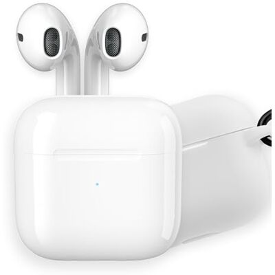 APM Bezprzewodowe słuchawki Bluetooth 5.3 TWS, biały, dźwięk stereo HD, wbudowany mikrofon, długa żywotność baterii, kompaktowa obudowa ładująca, przezroczysta silikonowa obudowa, 600334 APM Bezprzewodowe słuchawki Bluetooth 5.3 TWS, biały, dźwięk stereo HD, wbudowany mikrofon, długa żywotność baterii, kompaktowa obudowa ładująca, przezroczysta silikonowa obudowa, 600334