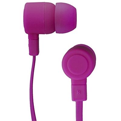 TELEFUNKEN KH2003 słuchawki douszne z mikrofonem i zapasowymi zatyczkami do uszu, kabel 1,2 m, kolor fioletowy TELEFUNKEN KH2003 słuchawki douszne z mikrofonem i zapasowymi zatyczkami do uszu, kabel 1,2 m, kolor fioletowy