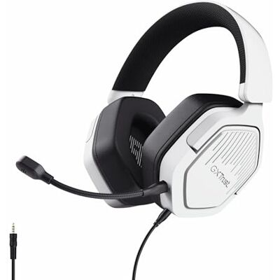 GXTrust 1492W Ravox Słuchawki Gamingowe PS5 PS4 Switch PC Smartfon 3.5mm, Przetworniki 50mm, Odpinany Mikrofon, Headset dla Gracza, Przewodowy Zestaw Słuchawkowy Wokółuszny, Biały GXTrust 1492W Ravox Słuchawki Gamingowe PS5 PS4 Switch PC Smartfon 3.5mm, Przetworniki 50mm, Odpinany Mikrofon, Headset dla Gracza, Przewodowy Zestaw Słuchawkowy Wokółuszny, Biały