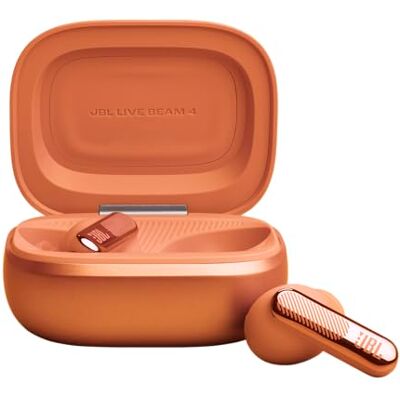 JBL Live Beam 4, Bezprzewodowe słuchawki Bluetooth, 48Hrs, True Adaptive Noise Cancelling i dźwięk Signature w wysokiej rozdzielczości, Wodoodporność IP55, Inteligentne etui ładujące, Pomarańczowe JBL Live Beam 4, Bezprzewodowe słuchawki Bluetooth, 48Hrs, True Adaptive Noise Cancelling i dźwięk Signature w wysokiej rozdzielczości, Wodoodporność IP55, Inteligentne etui ładujące, Pomarańczowe