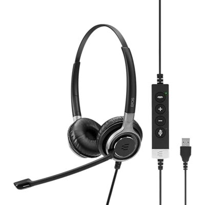 EPOS Sennheiser SC 660 ANC USB (508311) dwustronny (Binauralny) biznesowy zestaw słuchawkowy dla Skype dla firm z dźwiękiem HD, mikrofonem z aktywną redukcją szumów i złączem USB (czarne) EPOS Sennheiser SC 660 ANC USB (508311) dwustronny (Binauralny) biznesowy zestaw słuchawkowy dla Skype dla firm z dźwiękiem HD, mikrofonem z aktywną redukcją szumów i złączem USB (czarne)