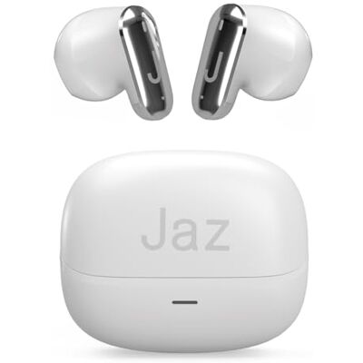 JAZ Orion Semi Douszne słuchawki douszne True Wireless Stereo, Ultra Compatti, etui ładujące, wbudowany mikrofon, sterowanie dotykowe, do smartfonów, tabletów, laptopów, 20 godzin, kolor biały JAZ Orion Semi Douszne słuchawki douszne True Wireless Stereo, Ultra Compatti, etui ładujące, wbudowany mikrofon, sterowanie dotykowe, do smartfonów, tabletów, laptopów, 20 godzin, kolor biały