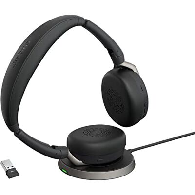 Jabra Evolve2 65 Flex zestaw słuchawkowy stereo z Bluetooth, Czarny Bezprzewodowa podkładka ładująca, technologia ClearVoice z redukcją szumów i hybrydowa ANC, platformami UC Jabra Evolve2 65 Flex zestaw słuchawkowy stereo z Bluetooth, Czarny Bezprzewodowa podkładka ładująca, technologia ClearVoice z redukcją szumów i hybrydowa ANC, platformami UC