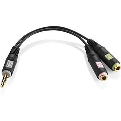 Sennheiser 1000434 PCV 05 Combo Audio Adapter do Zestawów Słuchawkowych dla Graczy, Czarny Sennheiser 1000434 PCV 05 Combo Audio Adapter do Zestawów Słuchawkowych dla Graczy, Czarny