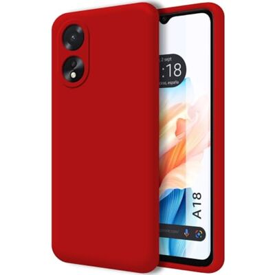 Tumundosmartphone Ultra miękkie płynne silikonowe etui do OPPO A18 kolor czerwony Tumundosmartphone Ultra miękkie płynne silikonowe etui do OPPO A18 kolor czerwony