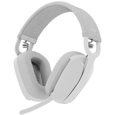 Logitech Zone Vibe 100 Lekkie bezprzewodowe słuchawki nauszne Mikrofonem z redukcją szumów, Zestaw słuchawkowy Bluetooth, dla Teams, Google Meet, Zoom i Mac/PC Biały Logitech Zone Vibe 100 Lekkie bezprzewodowe słuchawki nauszne Mikrofonem z redukcją szumów, Zestaw słuchawkowy Bluetooth, dla Teams, Google Meet, Zoom i Mac/PC Biały
