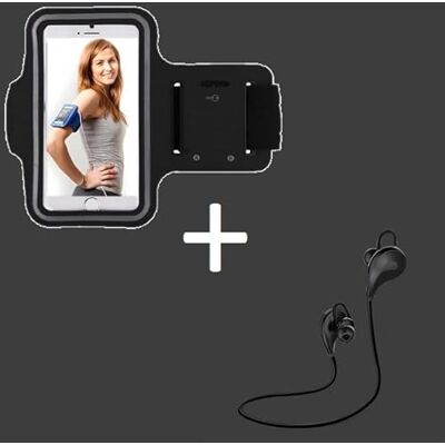 Shot Case Pakiet sportowy do smartfona Samsung Galaxy J6+ (słuchawki sportowe Bluetooth + opaska na rękę) Running T6 (czarny) Shot Case Pakiet sportowy do smartfona Samsung Galaxy J6+ (słuchawki sportowe Bluetooth + opaska na rękę) Running T6 (czarny)