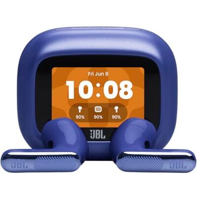 JBL Live Flex 4, Bezprzewodowe słuchawki Bluetooth, 50Hrs, True Adaptive Noise Cancelling i dźwięk Signature w wysokiej rozdzielczości, Wodoodporność IP54, Inteligentne etui ładujące, Niebieskie JBL Live Flex 4, Bezprzewodowe słuchawki Bluetooth, 50Hrs, True Adaptive Noise Cancelling i dźwięk Signature w wysokiej rozdzielczości, Wodoodporność IP54, Inteligentne etui ładujące, Niebieskie