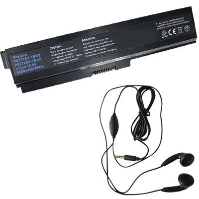 Amsahr 3819-LOW-03 bateria zamienna do Toshiba PA3819, A660, A660-ST2N01, A660-ST2N03 Obejmuje słuchawki stereo czarne Amsahr 3819-LOW-03 bateria zamienna do Toshiba PA3819, A660, A660-ST2N01, A660-ST2N03 Obejmuje słuchawki stereo czarne