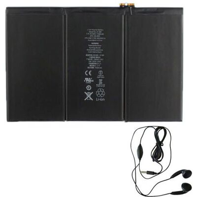 Amsahr 616-0604-03 zapasowa bateria do Apple A1389, iPad 3, A1458, A1416, iPad 4, A1460, 616-0592 (obejmująca słuchawki stereo), 3,7 V, 1156 mAh/43 Wh, 3 Cell czarna Amsahr 616-0604-03 zapasowa bateria do Apple A1389, iPad 3, A1458, A1416, iPad 4, A1460, 616-0592 (obejmująca słuchawki stereo), 3,7 V, 1156 mAh/43 Wh, 3 Cell czarna