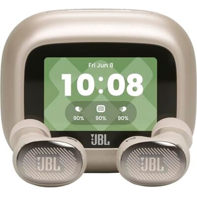 JBL Live Buds 4, Bezprzewodowe słuchawki Bluetooth, 40Hrs, True Adaptive Noise Cancelling i dźwięk Signature w wysokiej rozdzielczości, Wodoodporność IP55, Inteligentne etui ładujące, Szampańskie JBL Live Buds 4, Bezprzewodowe słuchawki Bluetooth, 40Hrs, True Adaptive Noise Cancelling i dźwięk Signature w wysokiej rozdzielczości, Wodoodporność IP55, Inteligentne etui ładujące, Szampańskie