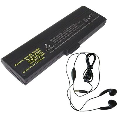 Amsahr M9V(H)-H-03 bateria zamienna do Asus M9, M9A, M9F, M9J, W7, W7F, W7J obejmują słuchawki stereo czarne Amsahr M9V(H)-H-03 bateria zamienna do Asus M9, M9A, M9F, M9J, W7, W7F, W7J obejmują słuchawki stereo czarne