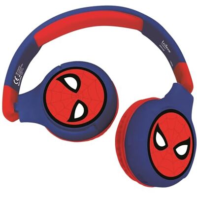 LEXIBOOK Spiderman słuchawki Bluetooth 2 w 1 dla dzieci – stereo, bezprzewodowe przewody, bezpieczne dla dzieci, dla chłopców i dziewczynek, składane, regulowane, niebiesko-czerwone/niebieskie LEXIBOOK Spiderman słuchawki Bluetooth 2 w 1 dla dzieci – stereo, bezprzewodowe przewody, bezpieczne dla dzieci, dla chłopców i dziewczynek, składane, regulowane, niebiesko-czerwone/niebieskie