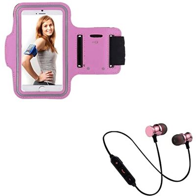 Shot Case Zestaw sportowy do smartfona Huawei P Smart+ 2019 (słuchawki Bluetooth + bransoletka) do biegania T6 (różowy) Shot Case Zestaw sportowy do smartfona Huawei P Smart+ 2019 (słuchawki Bluetooth + bransoletka) do biegania T6 (różowy)