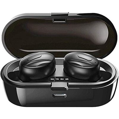 Xawy Słuchawki Bluetooth, Bluetooth 5.0, bezprzewodowe słuchawki douszne stereo, mikrofon mini bezprzewodowe słuchawki douszne ze słuchawkami i przenośną walizką ładującą do systemu iOS Android PC LD7 Xawy Słuchawki Bluetooth, Bluetooth 5.0, bezprzewodowe słuchawki douszne stereo, mikrofon mini bezprzewodowe słuchawki douszne ze słuchawkami i przenośną walizką ładującą do systemu iOS Android PC LD7