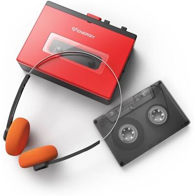 Energy Sistem przenośny odtwarzacz kasetowy, Bluetooth, wejście/wyjście, akumulator USB C, głośnik i wbudowany mikrofon, analogowy dźwięk retro, słuchawki vintage, nagrywanie głosu i szybkie Energy Sistem przenośny odtwarzacz kasetowy, Bluetooth, wejście/wyjście, akumulator USB C, głośnik i wbudowany mikrofon, analogowy dźwięk retro, słuchawki vintage, nagrywanie głosu i szybkie