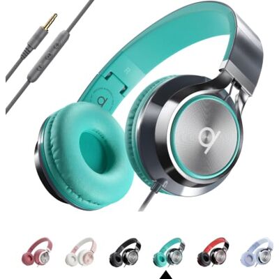 ARTIX CL750 przewodowe słuchawki z mikrofonem i regulacją głośności, przewodowe słuchawki z redukcją szumów w 90%, kabel do telefonu składane słuchawki wtykowe do laptopa, PC, iPada i komputera (Aux ARTIX CL750 przewodowe słuchawki z mikrofonem i regulacją głośności, przewodowe słuchawki z redukcją szumów w 90%, kabel do telefonu składane słuchawki wtykowe do laptopa, PC, iPada i komputera (Aux