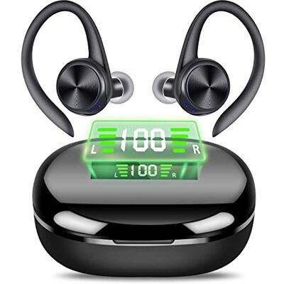 Vulendu Słuchawki Bluetooth, bezprzewodowe słuchawki douszne z mikrofonem, słuchawki sportowe, dźwięk stereo HiFi, USB-C Quick Charge, redukcja szumów, wodoszczelność IPX7, czas odtwarzania 48 h Vulendu Słuchawki Bluetooth, bezprzewodowe słuchawki douszne z mikrofonem, słuchawki sportowe, dźwięk stereo HiFi, USB-C Quick Charge, redukcja szumów, wodoszczelność IPX7, czas odtwarzania 48 h
