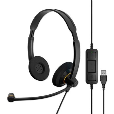 EPOS SENNHEISER Impact SC 60 USB ML dwustronny zestaw słuchawkowy UC z certyfikatem In-Line Call Control dla Skype for Business EPOS SENNHEISER Impact SC 60 USB ML dwustronny zestaw słuchawkowy UC z certyfikatem In-Line Call Control dla Skype for Business