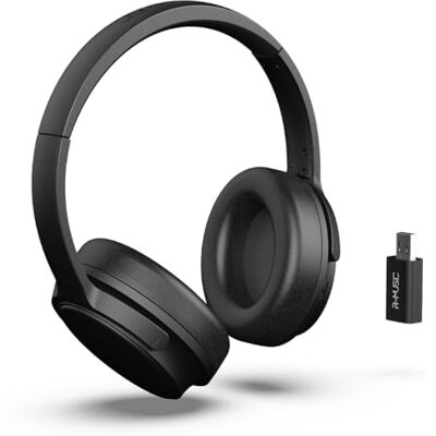 R-MUSIC RM306841 Bezprzewodowe słuchawki telewizyjne z odbiornikiem USB 2,4 GHz czas pracy 12H Radio FM, port jack 3,5 mm, obrotowe słuchawki czarny R-MUSIC RM306841 Bezprzewodowe słuchawki telewizyjne z odbiornikiem USB 2,4 GHz czas pracy 12H Radio FM, port jack 3,5 mm, obrotowe słuchawki czarny
