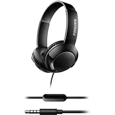 Philips Audio SHL3075BK/00 słuchawki nauszne (głośne basy, izolacja hałasu, wysoki komfort noszenia, funkcja głośnomówiąca, składane na płasko), czarne Philips Audio SHL3075BK/00 słuchawki nauszne (głośne basy, izolacja hałasu, wysoki komfort noszenia, funkcja głośnomówiąca, składane na płasko), czarne