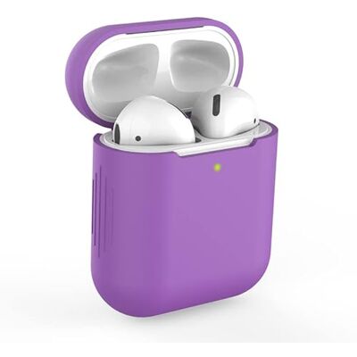 ROYALCOVER Etui ochronne do Apple Airpods 2 silikonowe etui Airpod dokładnie dopasowane (fioletowy purpurowy) ROYALCOVER Etui ochronne do Apple Airpods 2 silikonowe etui Airpod dokładnie dopasowane (fioletowy purpurowy)