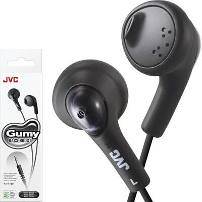 JVC HAF160B Gumy Ear Bud słuchawki czarne JVC HAF160B Gumy Ear Bud słuchawki czarne