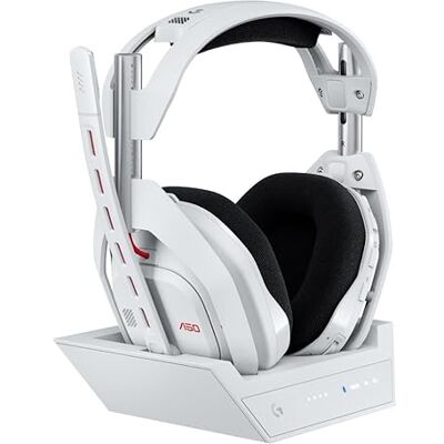 Logitech Astro A50 + stacja bazowa (5. generacja), PRO-G GRAPHENE, przełączanie 3 systemów, USB-C do Xbox, PS5, PC/Mac lub Nintendo Switch, Bluetooth — Czarny Logitech Astro A50 + stacja bazowa (5. generacja), PRO-G GRAPHENE, przełączanie 3 systemów, USB-C do Xbox, PS5, PC/Mac lub Nintendo Switch, Bluetooth — Czarny