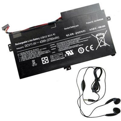 Amsahr PBVN3AB-03 wymienna bateria do Samsung PBVN3AB/ NP510R5E-S02FR/ NP370R5E-A04FR/ NP450R5E-K01FR, obejmująca słuchawki stereo czarne Amsahr PBVN3AB-03 wymienna bateria do Samsung PBVN3AB/ NP510R5E-S02FR/ NP370R5E-A04FR/ NP450R5E-K01FR, obejmująca słuchawki stereo czarne