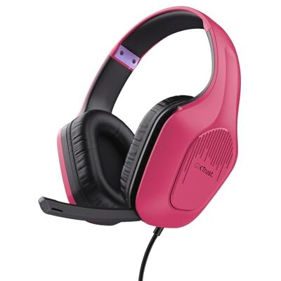 GXTrust 418P Rayne Lekkie Słuchawki Gamingowe PC Xbox PS4 PS5 Switch Smartfon 3.5 mm, Kabel 200cm, Przetworniki 50mm, Odchylany Mikrofon, Przewodowy Zestaw Słuchawkowy Wokółuszny, Różowy GXTrust 418P Rayne Lekkie Słuchawki Gamingowe PC Xbox PS4 PS5 Switch Smartfon 3.5 mm, Kabel 200cm, Przetworniki 50mm, Odchylany Mikrofon, Przewodowy Zestaw Słuchawkowy Wokółuszny, Różowy