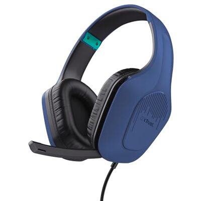 GXTrust 418B Rayne Lekkie Słuchawki Gamingowe PC Xbox PS4 PS5 Switch Smartfon 3.5 mm, Kabel 200cm, Przetworniki 50mm, Odchylany Mikrofon, Przewodowy Zestaw Słuchawkowy Wokółuszny, Niebieski GXTrust 418B Rayne Lekkie Słuchawki Gamingowe PC Xbox PS4 PS5 Switch Smartfon 3.5 mm, Kabel 200cm, Przetworniki 50mm, Odchylany Mikrofon, Przewodowy Zestaw Słuchawkowy Wokółuszny, Niebieski