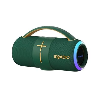 Irradio IR-H68 Obudowa Bluetooth, kolorowy i mocny bezprzewodowy głośnik, dźwięk Hi-Fi, diody LED RGB, wodoodporny IPX6, moc 50 W, funkcja True Wireless Stereo, idealny do słuchania wewnątrz i na Irradio IR-H68 Obudowa Bluetooth, kolorowy i mocny bezprzewodowy głośnik, dźwięk Hi-Fi, diody LED RGB, wodoodporny IPX6, moc 50 W, funkcja True Wireless Stereo, idealny do słuchania wewnątrz i na