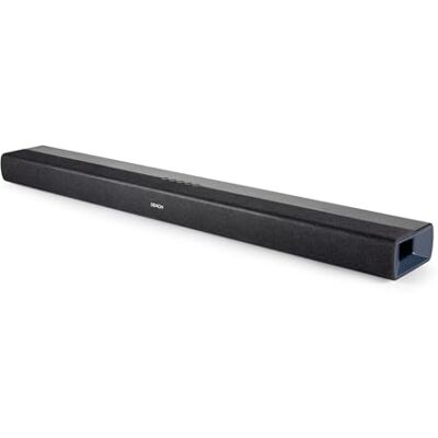 Denon DHT-S218 Dolby Atmos 2.1 Soundbar z dźwiękiem Bluetooth Low Energy (LE) i zintegrowanymi subwooferami skierowanymi w dół Denon DHT-S218 Dolby Atmos 2.1 Soundbar z dźwiękiem Bluetooth Low Energy (LE) i zintegrowanymi subwooferami skierowanymi w dół