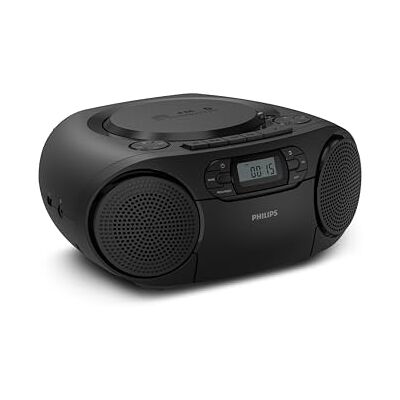 Philips TAZ2200 Przenośny radioodtwarzacz CD i kasetowy z radiem FM, Bluetooth 6.0, odtwarzanie USB, wejście audio, Dynamic Bass Boost, głośniki stereo 6W, zasilanie AC/bateryjne, uchwyt – srebrny Philips TAZ2200 Przenośny radioodtwarzacz CD i kasetowy z radiem FM, Bluetooth 6.0, odtwarzanie USB, wejście audio, Dynamic Bass Boost, głośniki stereo 6W, zasilanie AC/bateryjne, uchwyt – srebrny
