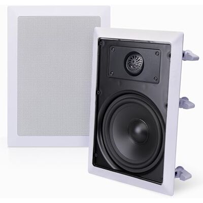 Pyle głośniki stereo ścienne/sufitowe 150 W 5.25'' – 2-drożne głośniki wpuszczane stereo Głośnik średniotonowy 5-1/4'' – biały (para) Pyle głośniki stereo ścienne/sufitowe 150 W 5.25'' – 2-drożne głośniki wpuszczane stereo Głośnik średniotonowy 5-1/4'' – biały (para)