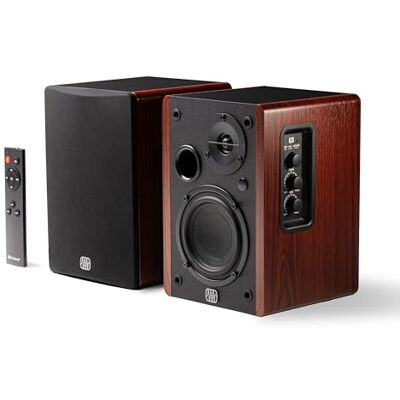 PreSonus Para głośników półkowych Eris Accent — aktywne i zasilane multimedialne głośniki półkowe do komputerów stacjonarnych, czysty dźwięk (drewno) PreSonus Para głośników półkowych Eris Accent — aktywne i zasilane multimedialne głośniki półkowe do komputerów stacjonarnych, czysty dźwięk (drewno)