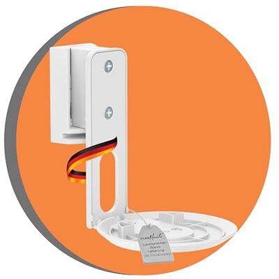 PureMounts Uchwyt na głośniki do Sonos Era 100, uchwyt ścienny na głośnik z zarządzaniem kablami, wychylny +/-45°, nachylenie 0/-18°, udźwig 3 kg, biały PureMounts Uchwyt na głośniki do Sonos Era 100, uchwyt ścienny na głośnik z zarządzaniem kablami, wychylny +/-45°, nachylenie 0/-18°, udźwig 3 kg, biały