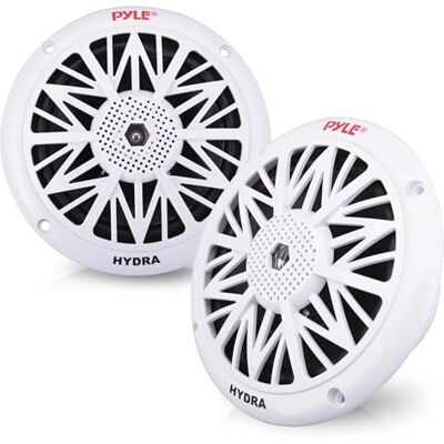 Pyle 5.25 Inch Dual Marine Speakers 2 Way Waterproof and Weather Resistant Outdoor Audio Stereo Sound System with 150 Watt Power, Poly Carbon Cone, Cloth Surround and Low Profile Design 1 Pair Pyle 5.25 Inch Dual Marine Speakers 2 Way Waterproof and Weather Resistant Outdoor Audio Stereo Sound System with 150 Watt Power, Poly Carbon Cone, Cloth Surround and Low Profile Design 1 Pair
