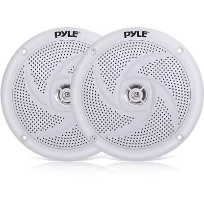 Pyle Marine Speakers 4 Inch 2 Way Waterproof and Weather Resistant Outdoor Audio Stereo Sound System with 100 Watt Power and Low Profile Slim Style Design 1 Pair PLMRS4W (White) Pyle Marine Speakers 4 Inch 2 Way Waterproof and Weather Resistant Outdoor Audio Stereo Sound System with 100 Watt Power and Low Profile Slim Style Design 1 Pair PLMRS4W (White)