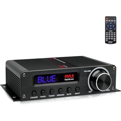 Pyle Wireless Bluetooth Home Audio Amplifier 100W 5.1 Channel Home Theater Power Stereo Receiver, Surround Sound w/HDMI ARC, AUX, FM Antenna, Subwoofer Speaker Input, 12V Adapter PFA560BT Pyle Wireless Bluetooth Home Audio Amplifier 100W 5.1 Channel Home Theater Power Stereo Receiver, Surround Sound w/HDMI ARC, AUX, FM Antenna, Subwoofer Speaker Input, 12V Adapter PFA560BT