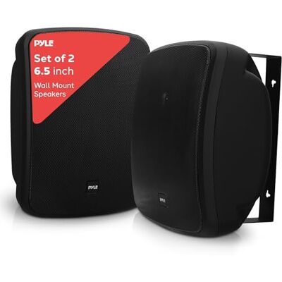 Pyle Outdoor Waterproof Wireless Bluetooth Speaker 6.5 Inch Pair 2-way Weatherproof Wall/Ceiling Mounted Dual Speakers w/Heavy Duty Grill, Universal Mount, Patio, Indoor Use PDWR64BTB (Black) Pyle Outdoor Waterproof Wireless Bluetooth Speaker 6.5 Inch Pair 2-way Weatherproof Wall/Ceiling Mounted Dual Speakers w/Heavy Duty Grill, Universal Mount, Patio, Indoor Use PDWR64BTB (Black)