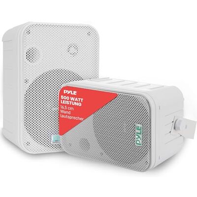 Pyle dwudrożny system 2 głośników – 500 W szczytowej mocy, 6,5″, pasywny, wodoodporny, montowany na ścianie/suficie, wytrzymały uniwersalny uchwyt, do basenu, patio, wewnątrz i na zewnątrz (biały) Pyle dwudrożny system 2 głośników – 500 W szczytowej mocy, 6,5″, pasywny, wodoodporny, montowany na ścianie/suficie, wytrzymały uniwersalny uchwyt, do basenu, patio, wewnątrz i na zewnątrz (biały)