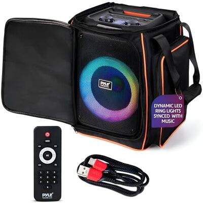 Pyle Audio Bluetooth Party Speaker Party Bluetooth Speaker with True Wireless Stereo System Enjoy Powerful Bass and Clear Treble Big Speaker with Carry Bag Pyle Audio Bluetooth Party Speaker Party Bluetooth Speaker with True Wireless Stereo System Enjoy Powerful Bass and Clear Treble Big Speaker with Carry Bag