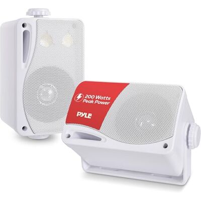 Pyle Wodoszczelny głośnik 3,5-calowy, 200 W, 3-drożny, odporny na warunki atmosferyczne mini box Pyle Wodoszczelny głośnik 3,5-calowy, 200 W, 3-drożny, odporny na warunki atmosferyczne mini box