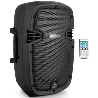 Pyle Aktywny System Nagłośnienia PA Bluetooth z Mikrofonem – 8-Calowy Głośnik Estradowy z Subwooferem, Wbudowane USB do Odtwarzania MP3, Przenośny Sprzęt Audio DJ ze Wzmacniaczem Stereo Pyle Aktywny System Nagłośnienia PA Bluetooth z Mikrofonem – 8-Calowy Głośnik Estradowy z Subwooferem, Wbudowane USB do Odtwarzania MP3, Przenośny Sprzęt Audio DJ ze Wzmacniaczem Stereo
