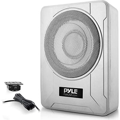 Pyle 20,32 cm Niski profil Versterkte Subwoofer Systeem – 600 W kompaktowy wkład Ingesloten Actieve Marine Onderzetel Auto Subwoofer met Ingebouwde Versterker, Zilver Pyle 20,32 cm Niski profil Versterkte Subwoofer Systeem – 600 W kompaktowy wkład Ingesloten Actieve Marine Onderzetel Auto Subwoofer met Ingebouwde Versterker, Zilver