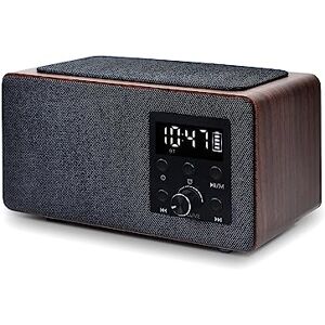 Manta Radio do zegarka w stylu vintage, cyfrowy radiobudzik z Bluetooth z funkcją ładowania, budzik, radio FM, wyświetlacz odbierania połączeń, wyświetlacz do łóżka i timera – RDI910WC Manta Radio do zegarka w stylu vintage, cyfrowy radiobudzik z Bluetooth z funkcją ładowania, budzik, radio FM, wyświetlacz odbierania połączeń, wyświetlacz do łóżka i timera – RDI910WC