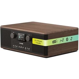 Pure Klasyczny system muzyczny C-D6 (odtwarzacz CD, DAB+/FM, Bluetooth, AUX, USB, Alarm Sleep Timer) kawowy czarny/orzech włoski Pure Klasyczny system muzyczny C-D6 (odtwarzacz CD, DAB+/FM, Bluetooth, AUX, USB, Alarm Sleep Timer) kawowy czarny/orzech włoski