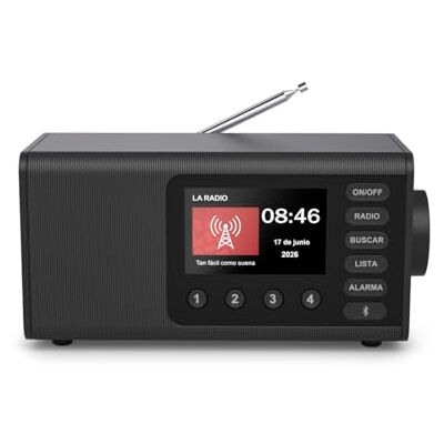Hama Cyfrowe radio Dab/Dab+ i radio FM z technologią Bluetooth. (radio stołowe z kolorowym wyświetlaczem, bezprzewodowy głośnik muzyczny, radio z budzikiem z 30 stacjami) czarne. Hama Cyfrowe radio Dab/Dab+ i radio FM z technologią Bluetooth. (radio stołowe z kolorowym wyświetlaczem, bezprzewodowy głośnik muzyczny, radio z budzikiem z 30 stacjami) czarne.